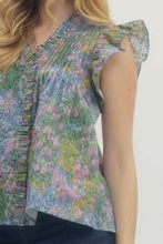 Load image into Gallery viewer, Floral Sleeve Ruffle Print Top
