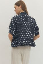 Load image into Gallery viewer, Polka Dot Ruffle Hem Top
