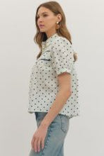 Load image into Gallery viewer, Polka Dot Puff Short Sleeve Top
