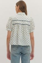 Load image into Gallery viewer, Polka Dot Puff Short Sleeve Top
