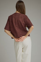 Load image into Gallery viewer, Solid Short Sleeve Top With Patch Front Pockers
