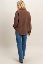 Load image into Gallery viewer, Mineral Wash Waffle Knit Button Up Shacket
