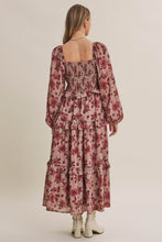 Load image into Gallery viewer, Rose Garden Smocked Tiered Maxi Dress

