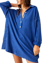 Load image into Gallery viewer, FP Willow Polo Top in Rinsed Cobalt
