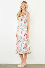 Load image into Gallery viewer, Silk Ruffled Strap Floral Dress
