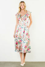 Load image into Gallery viewer, Silk Ruffled Strap Floral Dress
