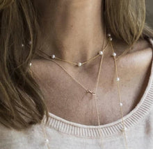 Load image into Gallery viewer, 15" Choker Simplicity Chain Gold - 6mm Pearl
