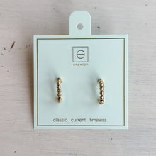 Load image into Gallery viewer, Beaded Classic 1&quot; Post Hoop - 3mm Gold
