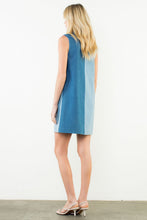 Load image into Gallery viewer, Sleveeless Colorblocked Denim Dress
