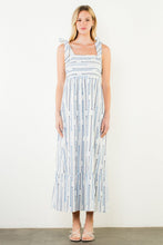 Load image into Gallery viewer, Tie Strap Square Neck Print Maxi Dress
