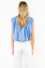 Load image into Gallery viewer, Blue Sleeveless Bubble Top
