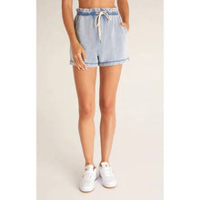 Load image into Gallery viewer, Gael Knit Denim Short Washed Indigo
