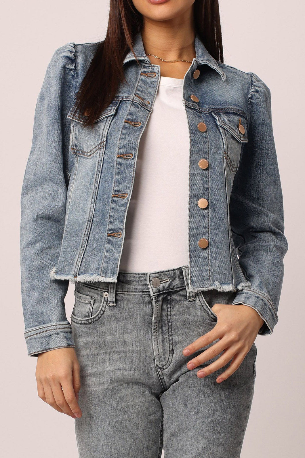 Roselyn Cut Off Jacket - Mallow