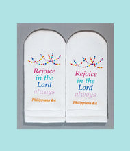 Load image into Gallery viewer, Phil 4:4 Rejoice in the Lord Socks
