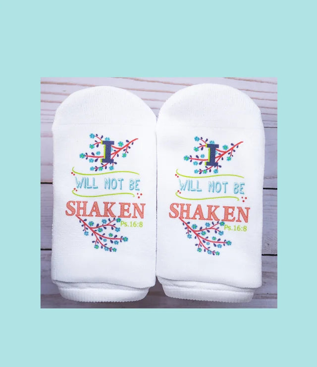 Psalm 16:8 I will not be Shaken Socks