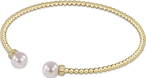 Classic Bead Cuff - Pearl