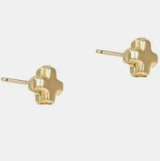 Signature Cross Small Gold Stud