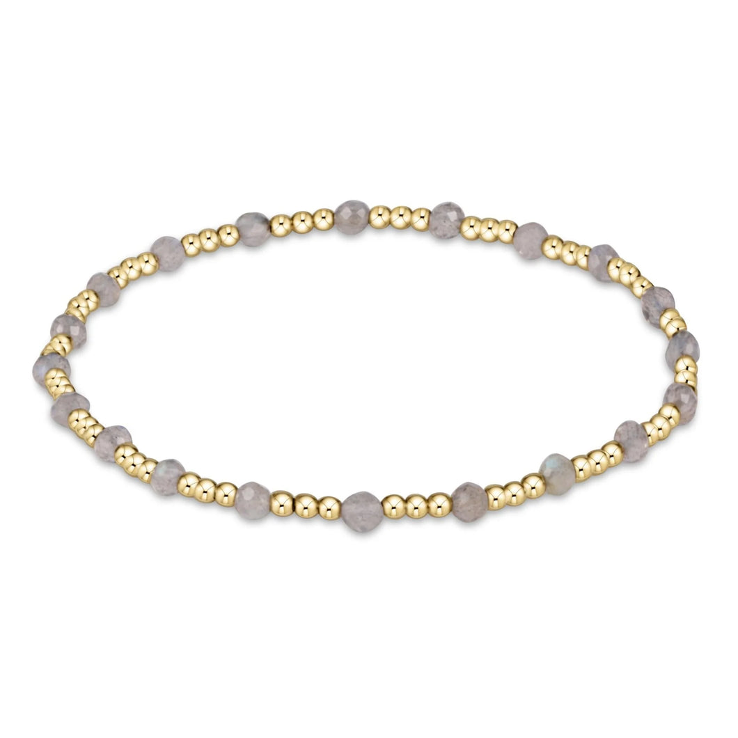 Gemstone Bead Bracelet - Gold Sincerity