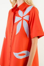Load image into Gallery viewer, Short Sleeve Floral Embroidery Dress
