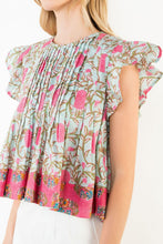 Load image into Gallery viewer, Mint Flutter Sleeve Pleated Top
