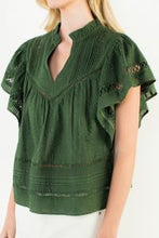 Load image into Gallery viewer, V Neck Flutters Cut Out Top
