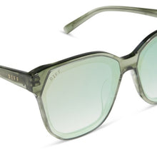 Load image into Gallery viewer, DIFF - Gia Cool Matcha + Cool Matcha Mirror Sunglasses
