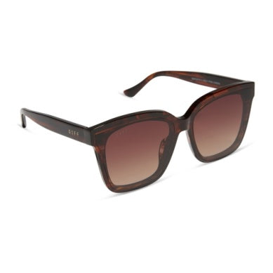 DIFF - Meredith II Sequoia Tortoise + Brown Gradient Sunglasses
