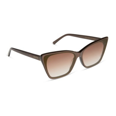 DIFF - Alina Moscow Mule + Brown Gradient Gold Flash Sunglasses