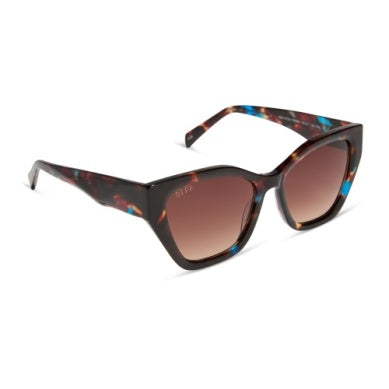 DIFF - Evie Confetti Tortoise + Brown Gradient Sunglasses