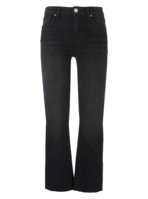 KUT Kelsey High Rise Ankle Flare - Black Base Wash