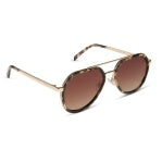 Load image into Gallery viewer, DIFF- Joey Espresso Tort + Gold Metal Brown Gradient Polarized Sunglasses
