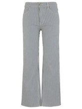 Load image into Gallery viewer, KUT Kelsey High Rise Ankle Flare - Navy/Ivory Stripe
