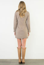 Load image into Gallery viewer, Brown Striped Long Sleeve Dress
