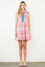 Load image into Gallery viewer, Sleeveless Floral Detail Tiered Dress
