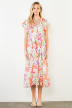 Load image into Gallery viewer, Short Sleeve Floral Patterned Dress
