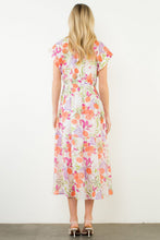 Load image into Gallery viewer, Short Sleeve Floral Patterned Dress
