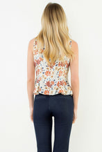Load image into Gallery viewer, Sleeveless Floral Peplum Top
