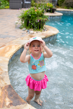 Load image into Gallery viewer, Girls Turtle Applique Swimsuit
