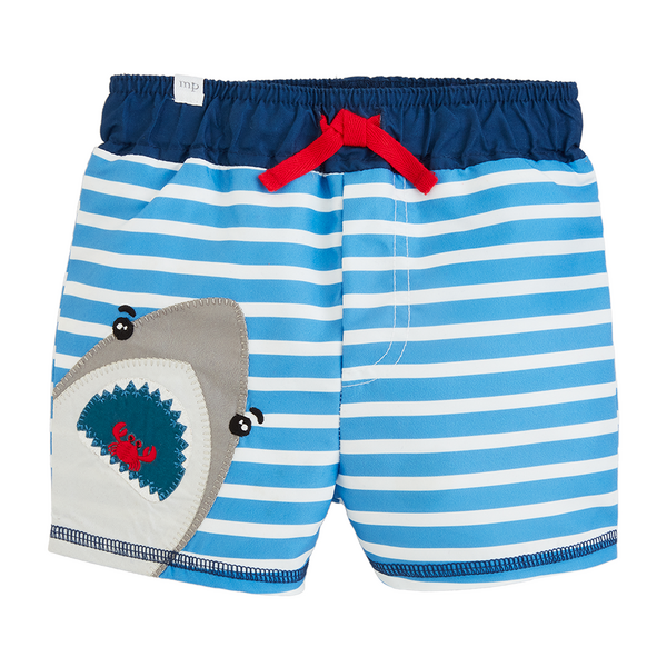 Boys' Shark Applique Swim Trunks