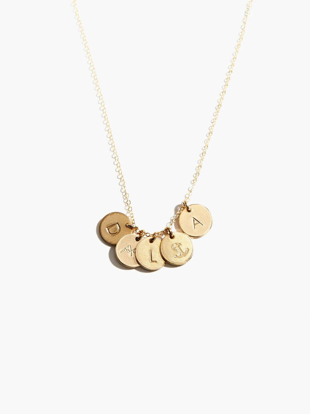 Mini Initial Tag Necklace - ABLE