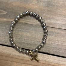 Load image into Gallery viewer, Lovelies Collection Beaded Bracelet - Shimmer Cross
