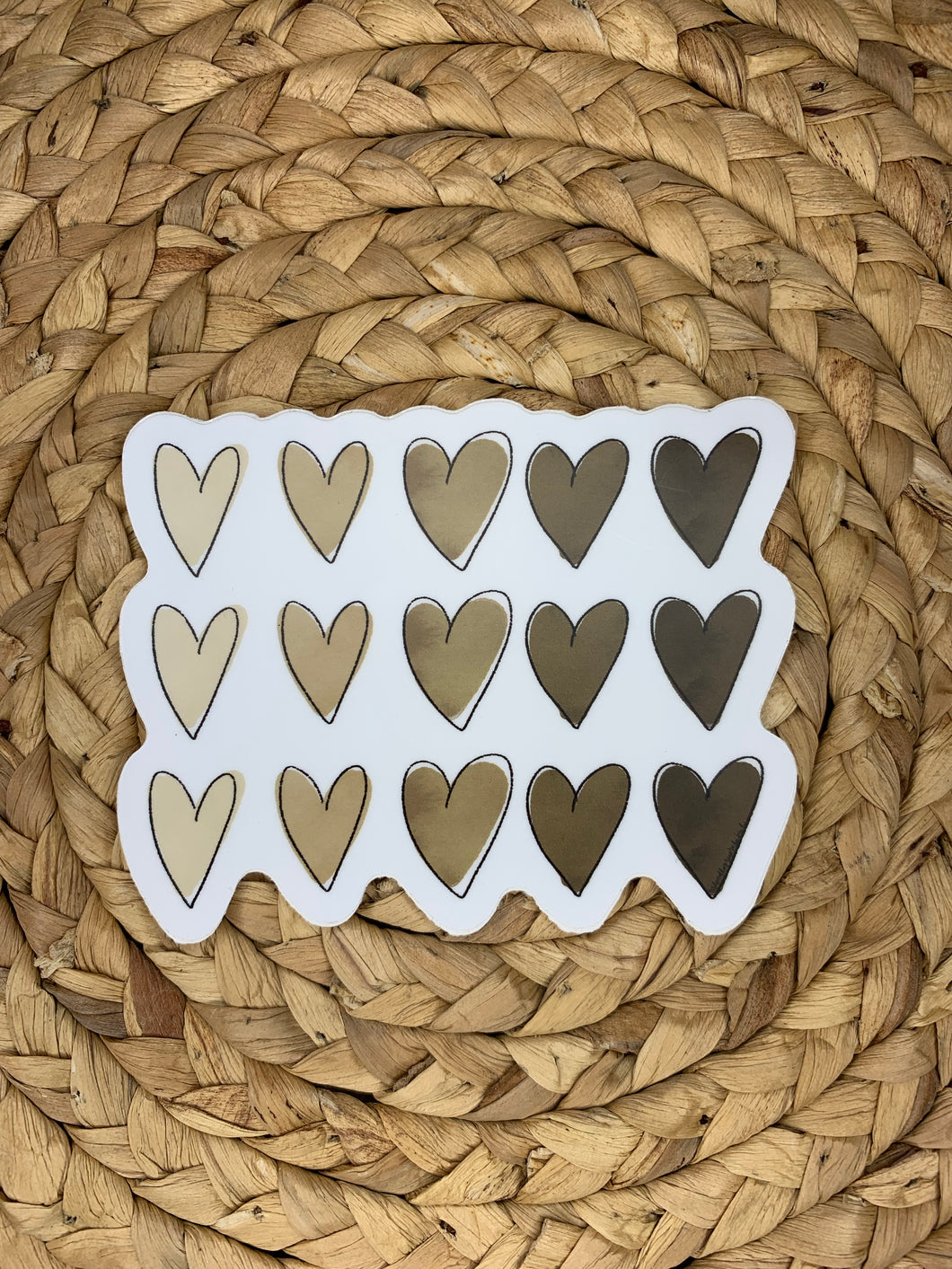 Ombre Hearts Sticker